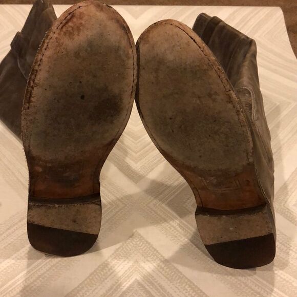 Frye Grey Distressed Paige Tall Pull-on Boots Size 8 - Picture 6 of 8